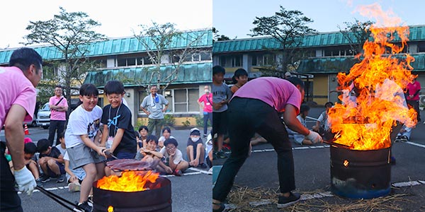 小学5年生が高知の郷土料理『カツオの藁焼きたたき』の体験をおこないました。
